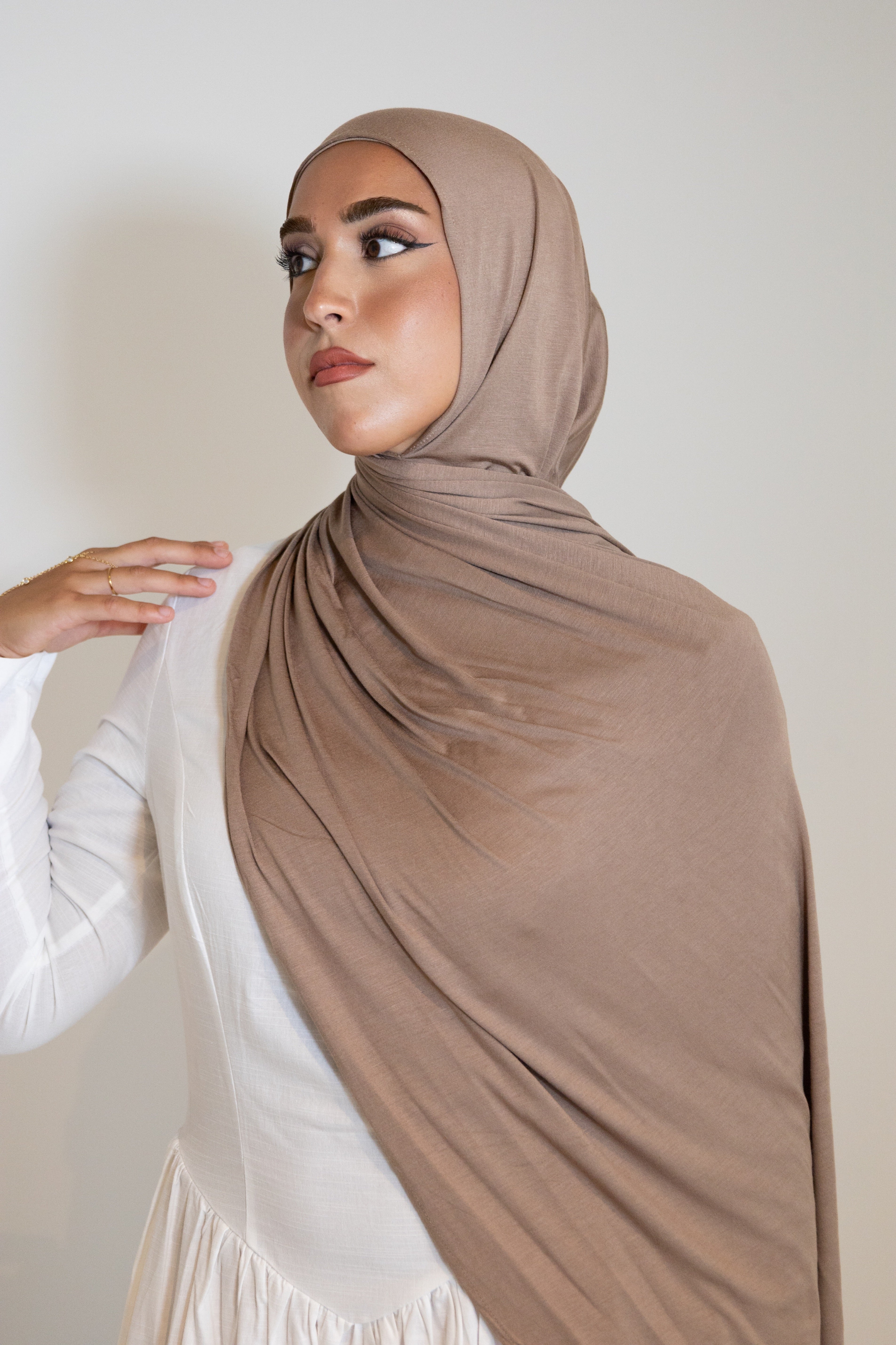EASY WEAR LATTE UNDER CAP HIJAB SET