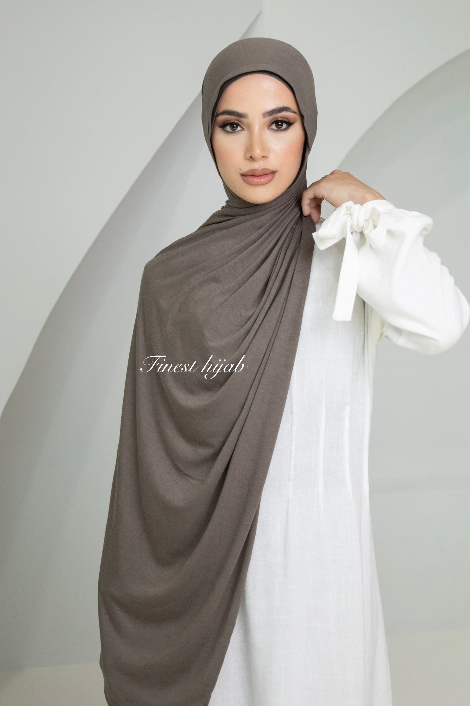 Jersey Hijab Olive with Matching cap