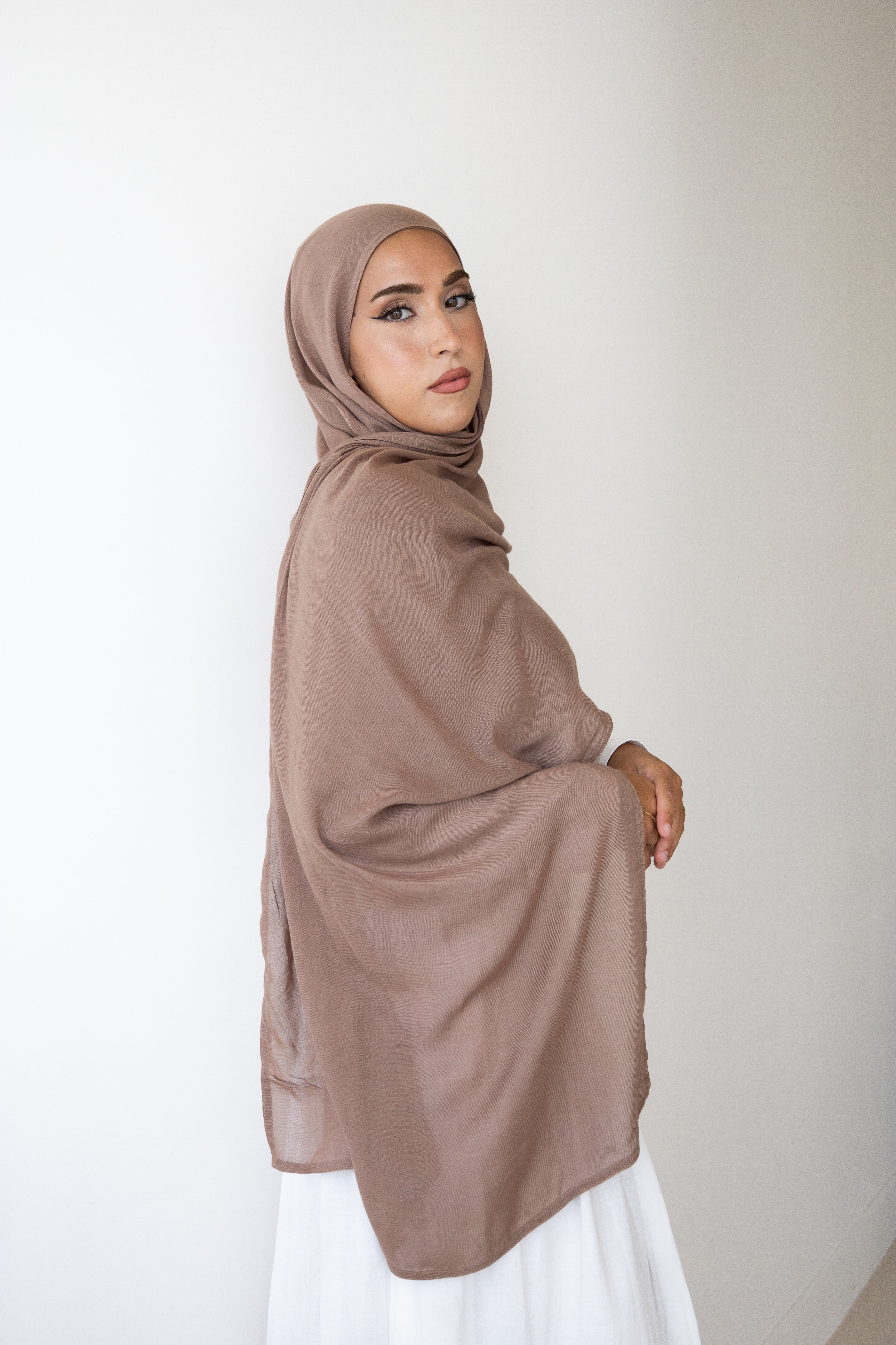 MODAL COFFEE UNDER CAP HIJAB SET