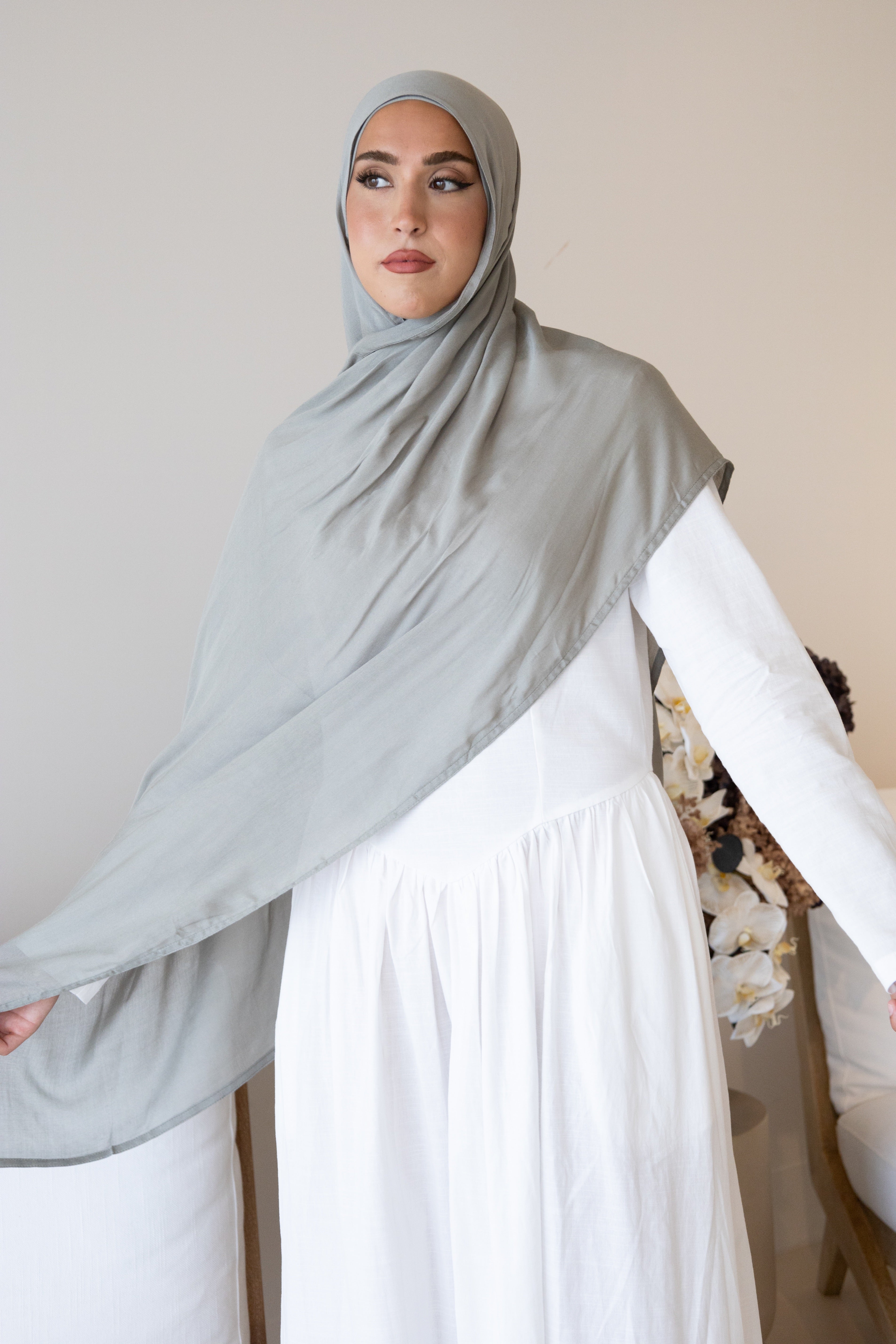 MODAL SAGE UNDER CAP HIJAB SET