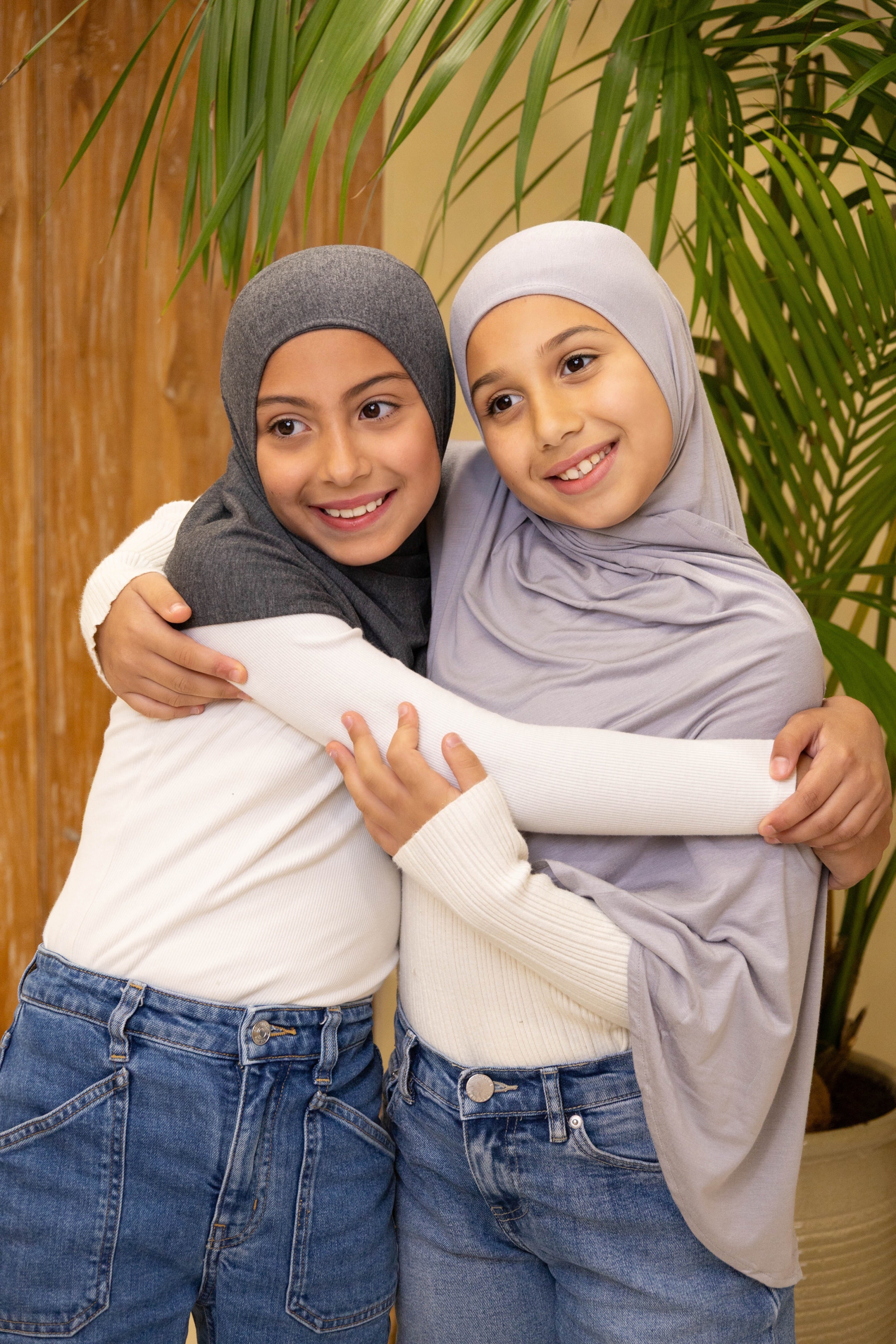 KIDS COTTON JERSEY HIJAB WITH MATCHING CAP