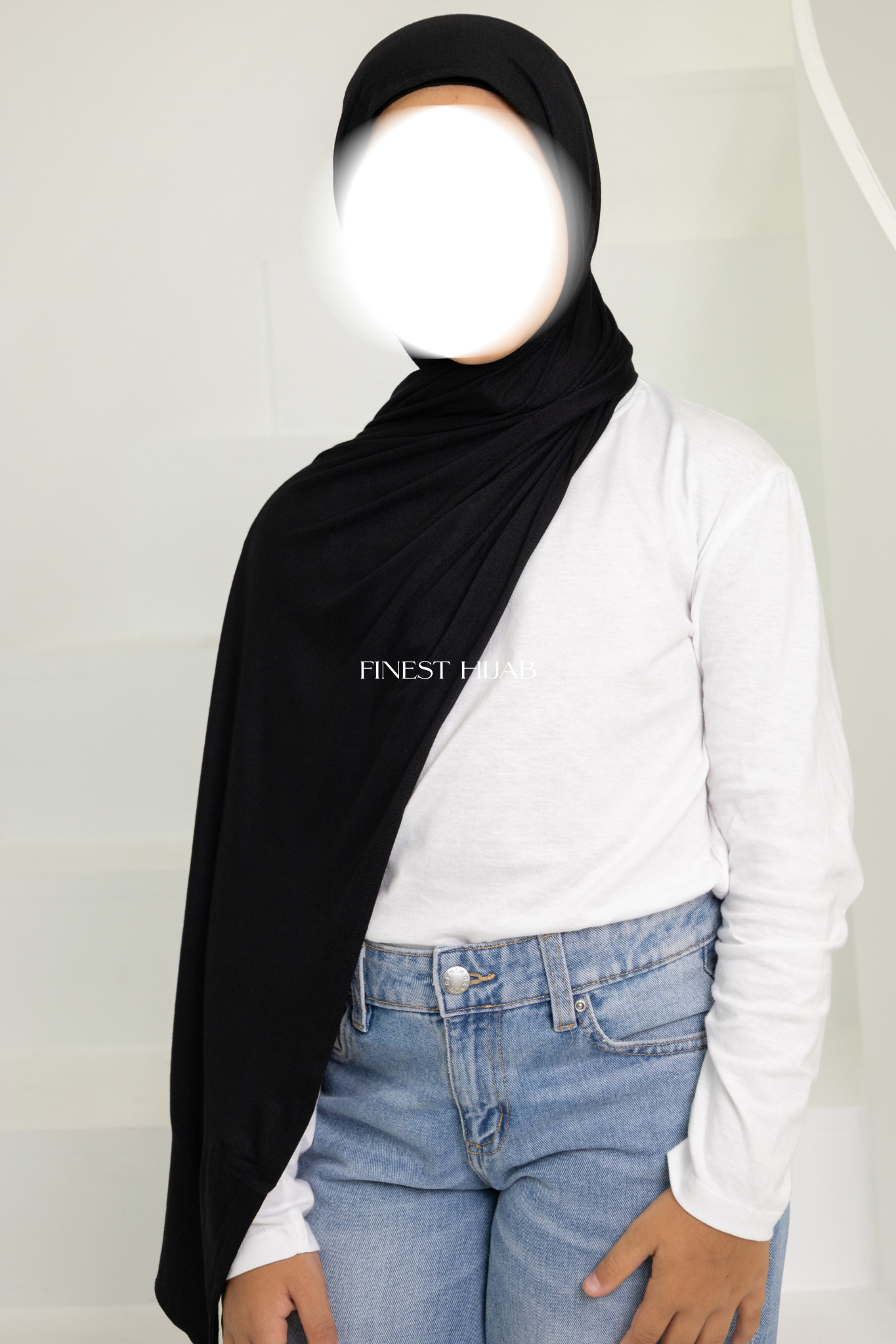KIDS JERSEY HIJAB BLACK