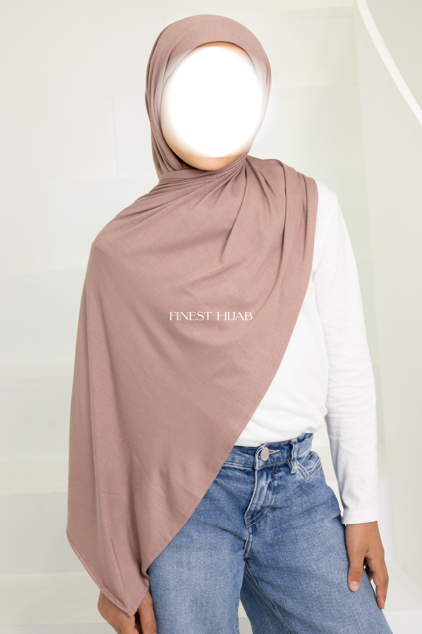 KIDS JERSEY HIJAB PINK LAVENDER