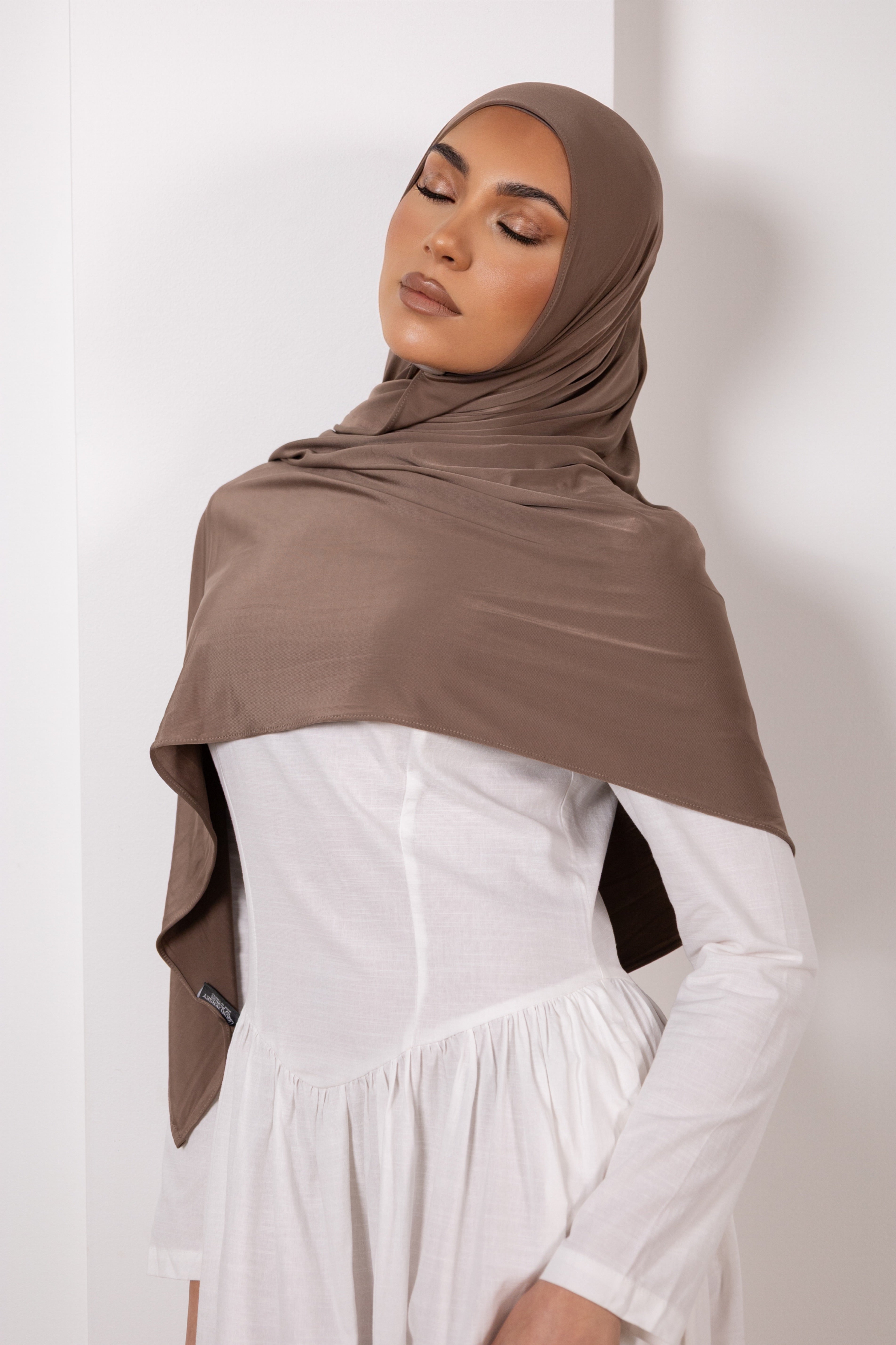 LIQUID JERSEY LATTE CAP HIJAB SET