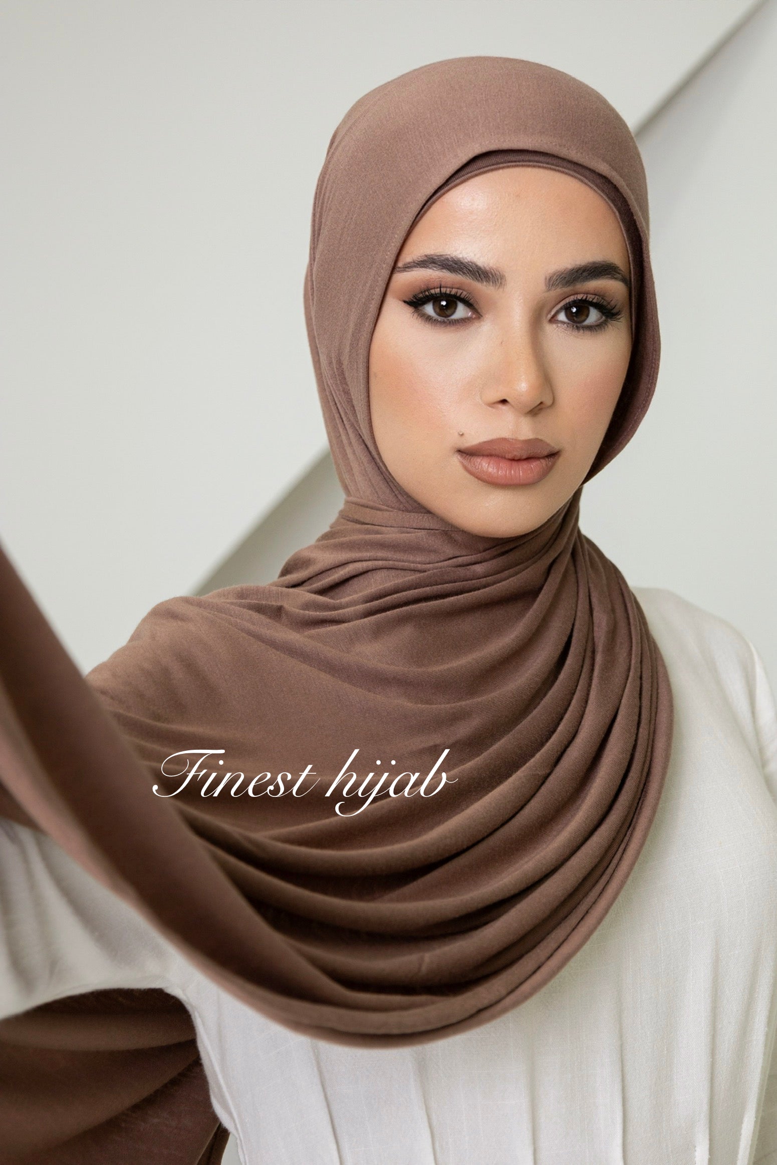 Jersey Hijab Chocolate with Matching Cap