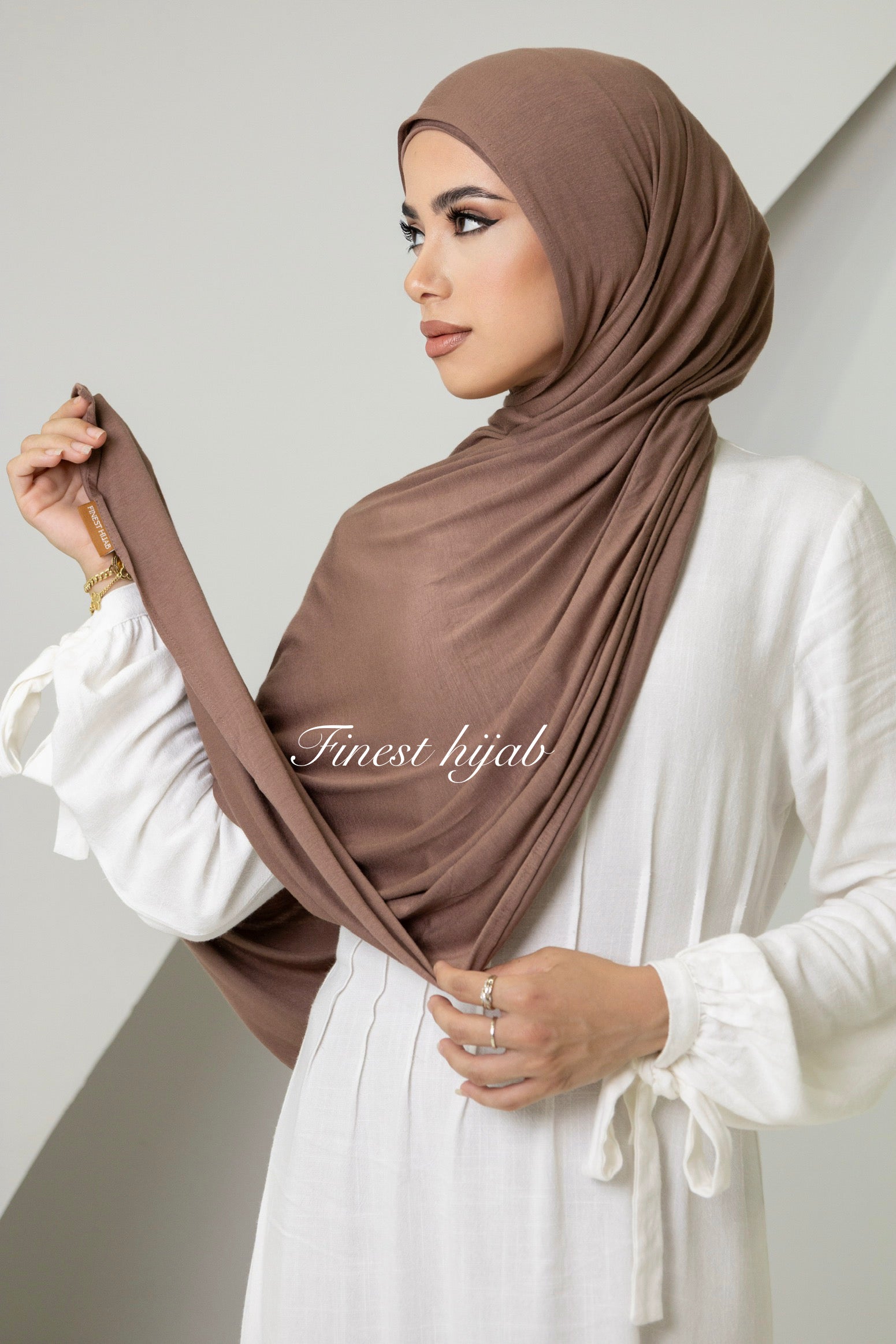 Jersey Hijab Chocolate with Matching Cap