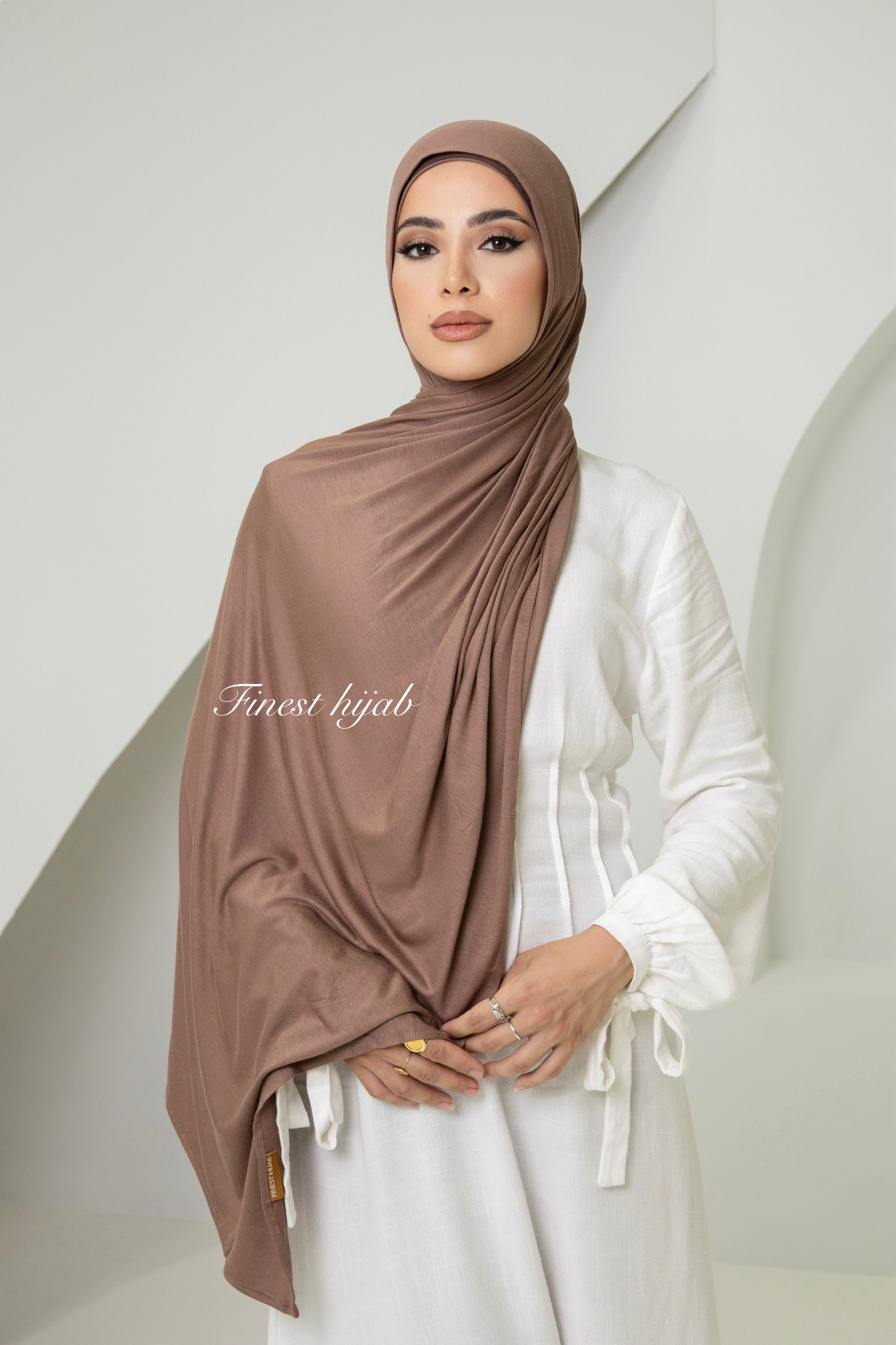 Jersey Hijab Chocolate with Matching Cap