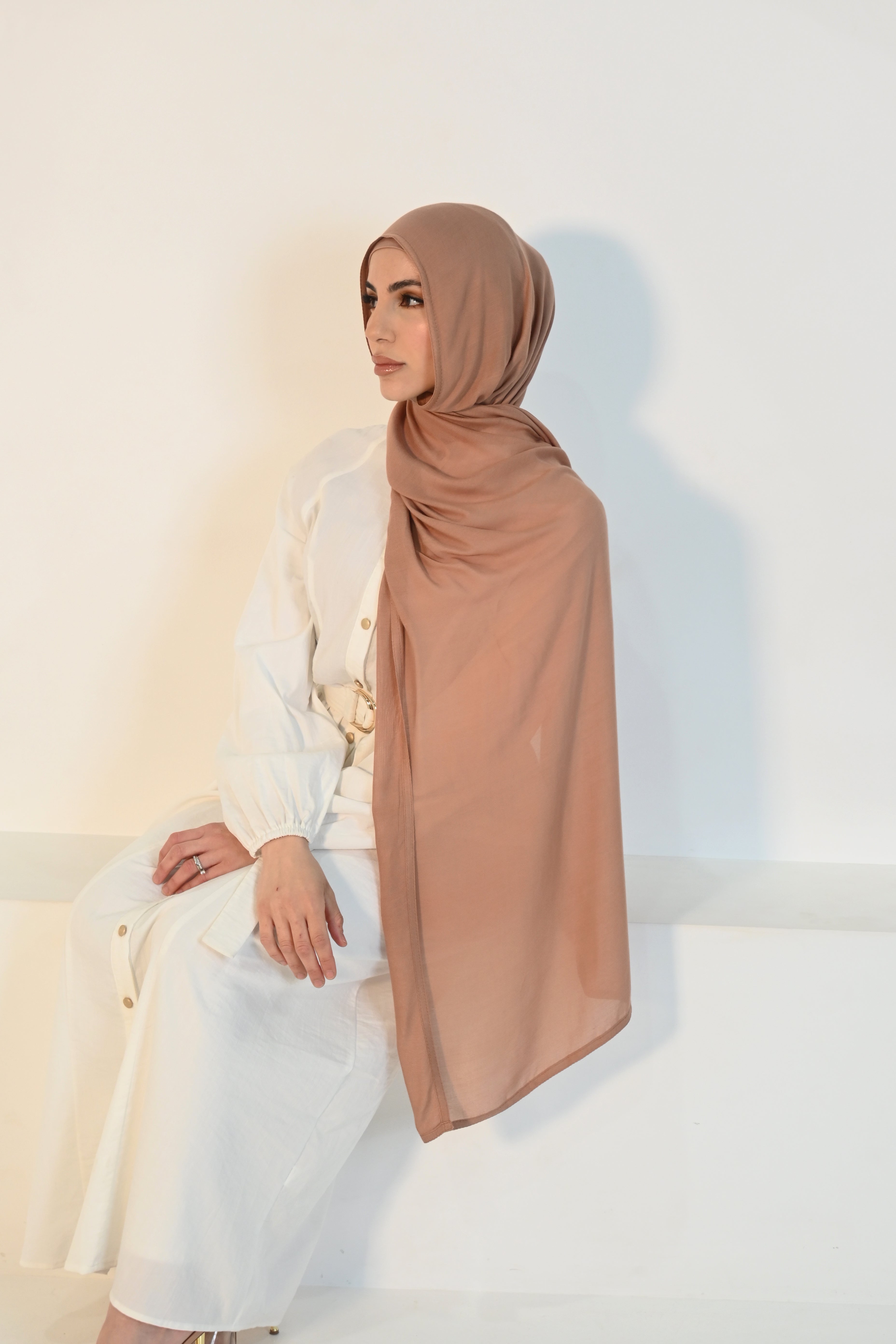 Viscose Hijab Toffee w Matching Cap