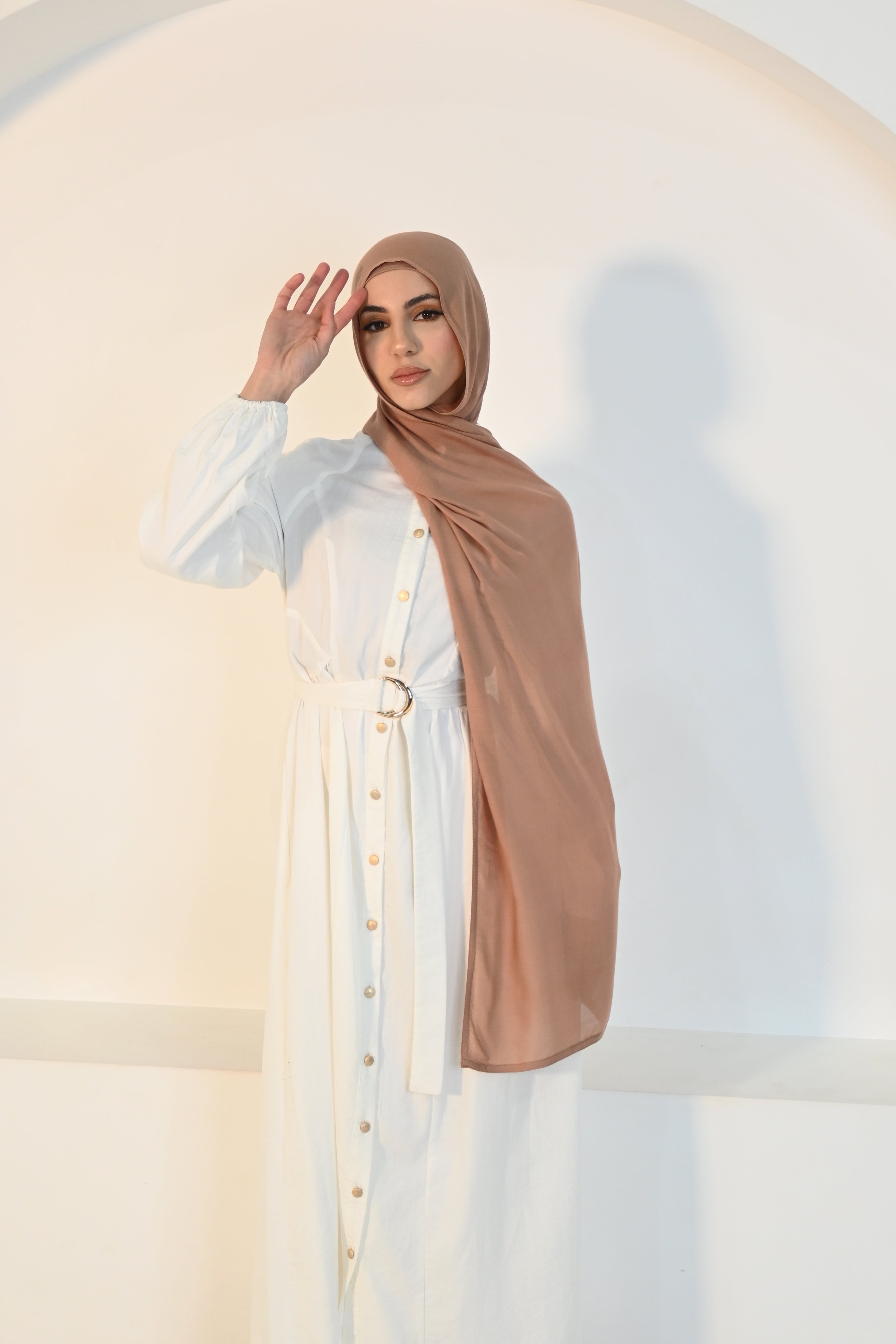 Viscose Hijab Toffee w Matching Cap