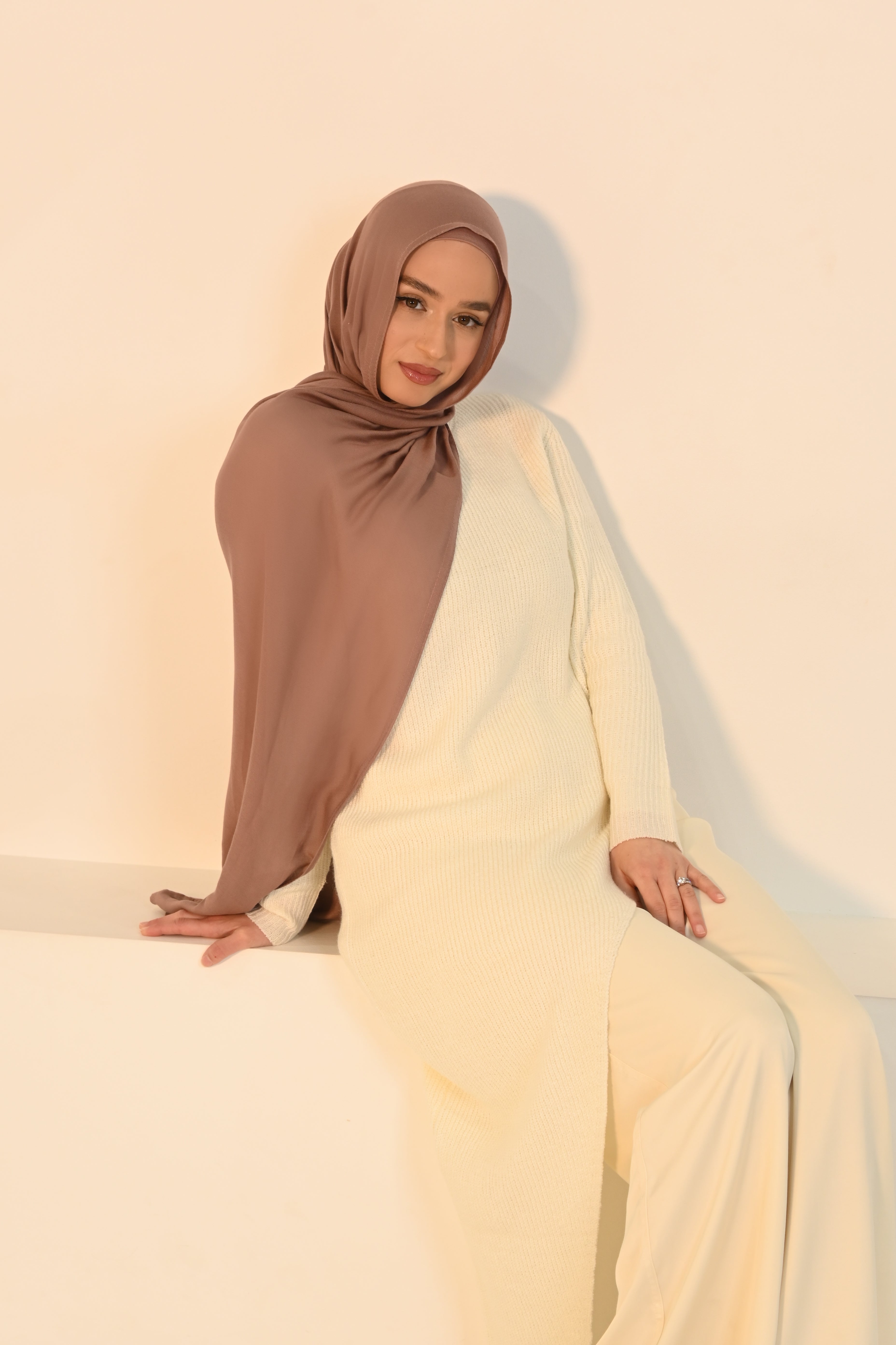 Viscose Hijab Mauve Mist w Matching Cap