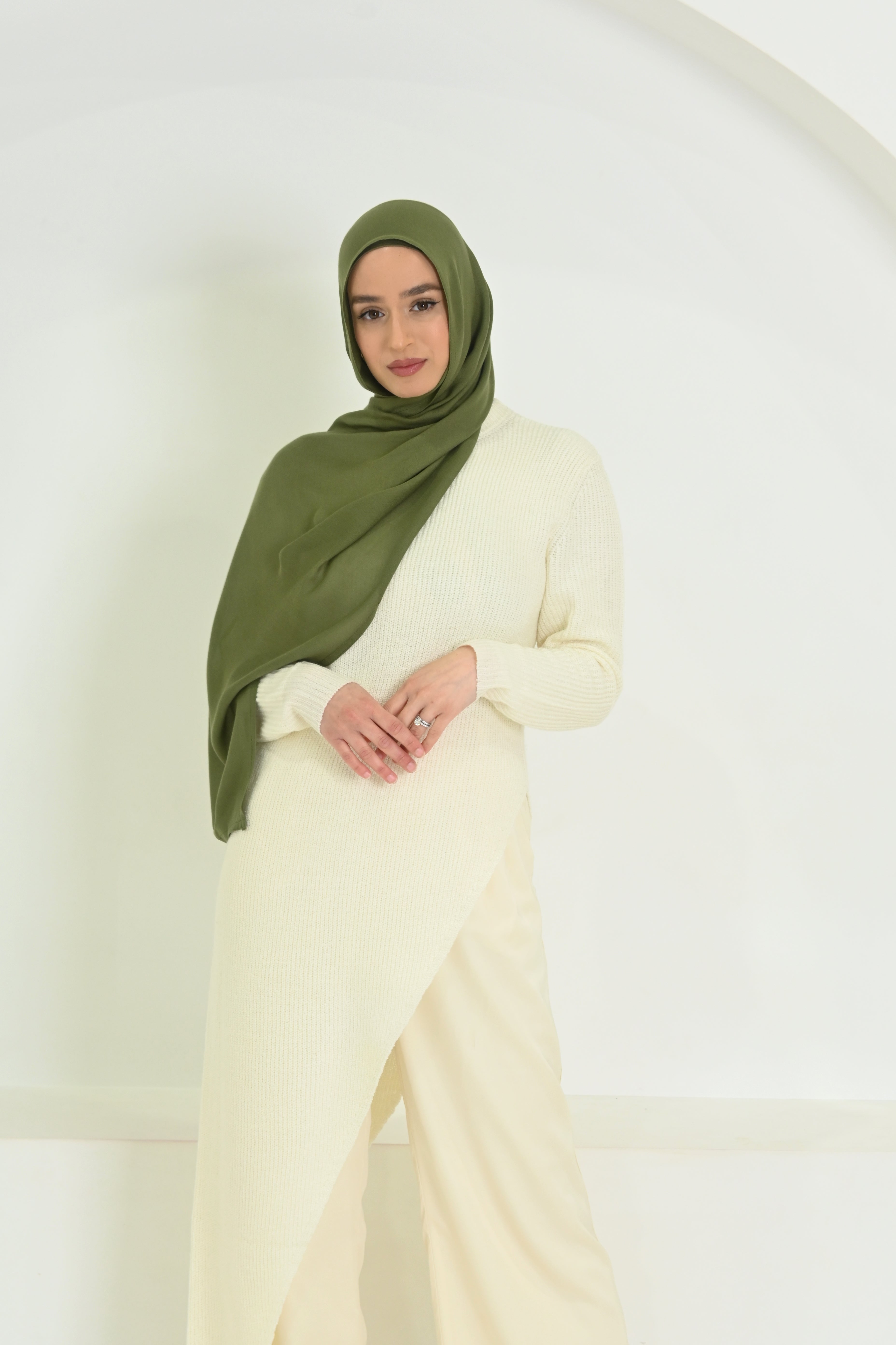 Viscose Hijab Forest w Matching Cap