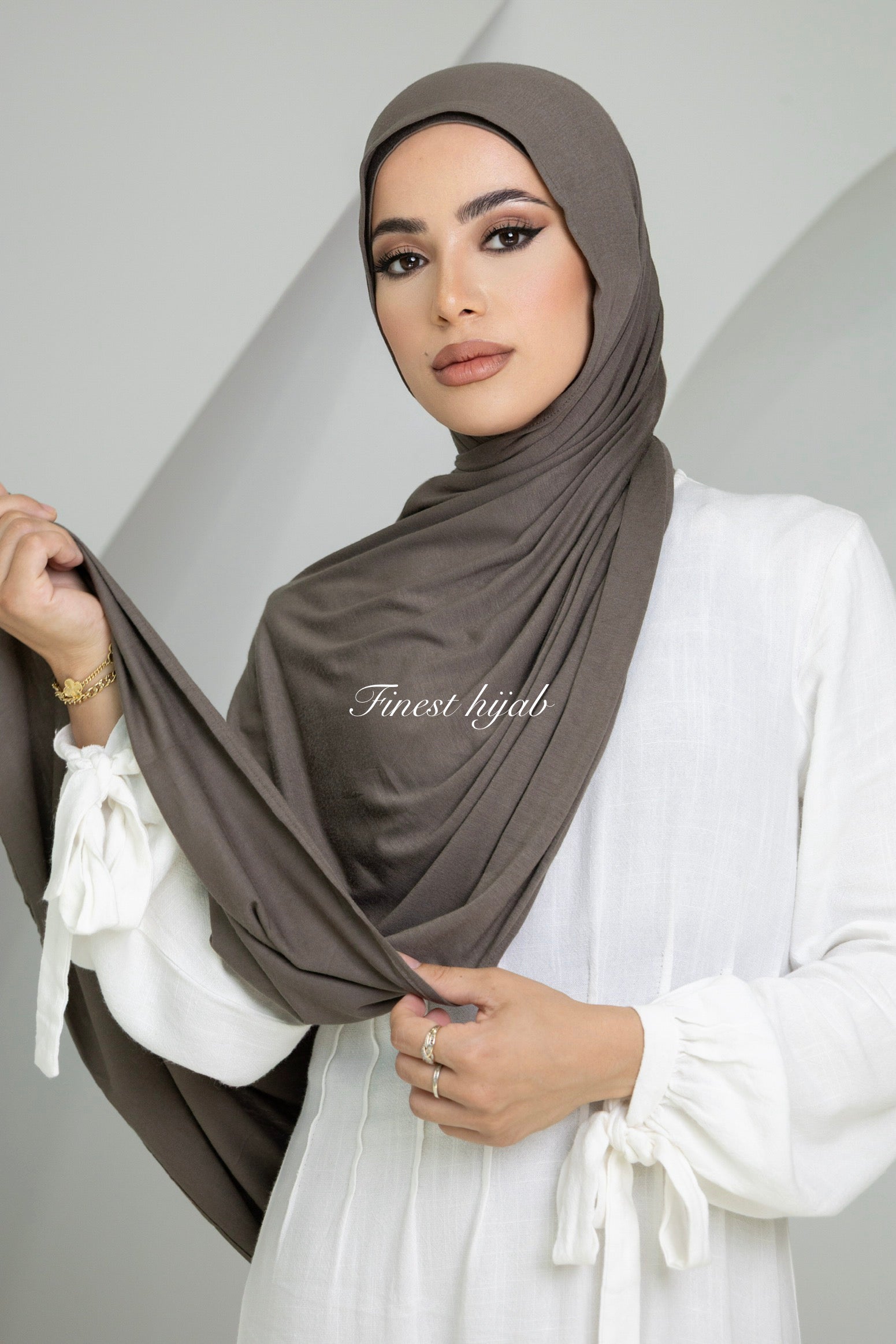 Jersey Hijab Olive with Matching cap