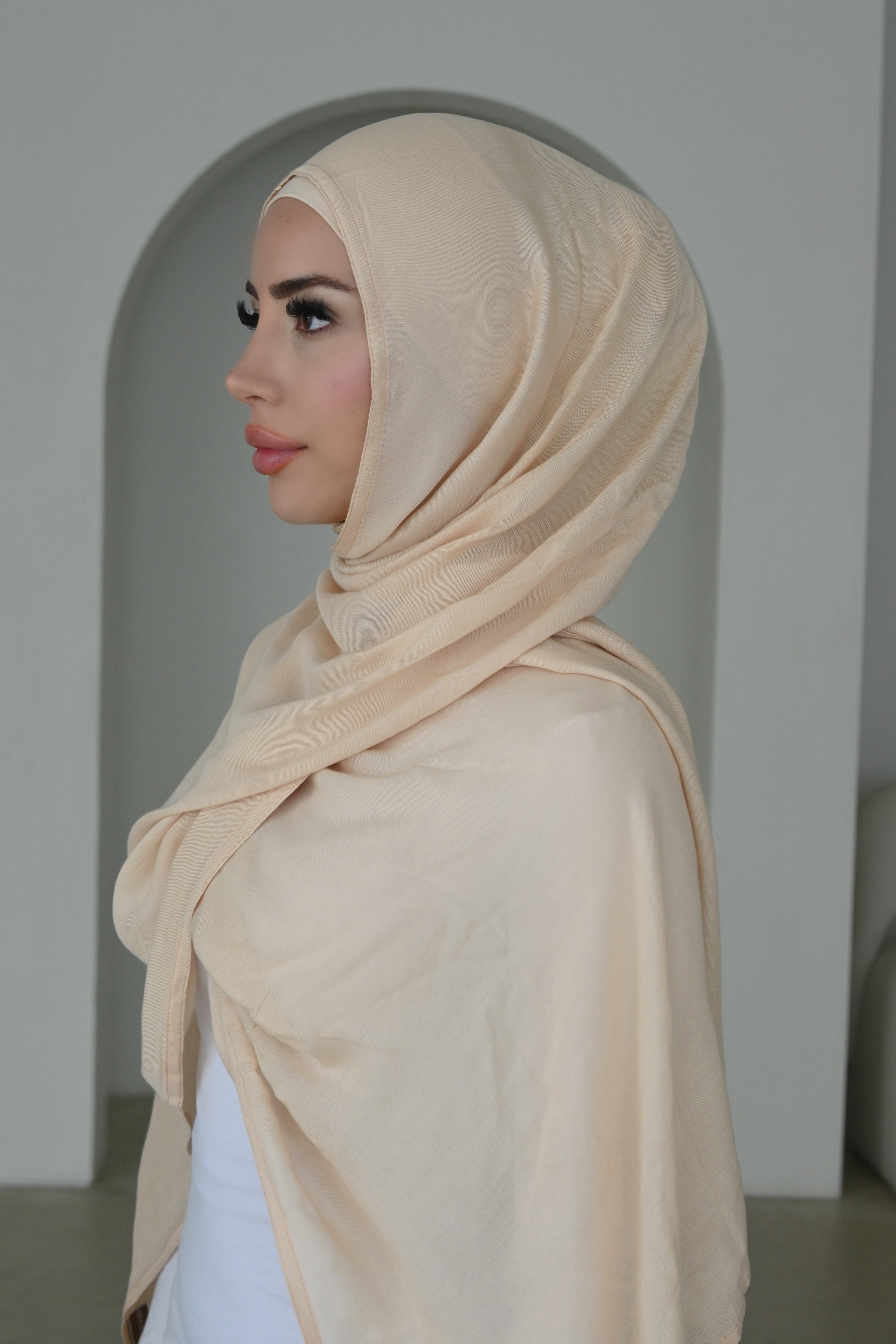 Viscose Hijab Sand  w Matching Cap