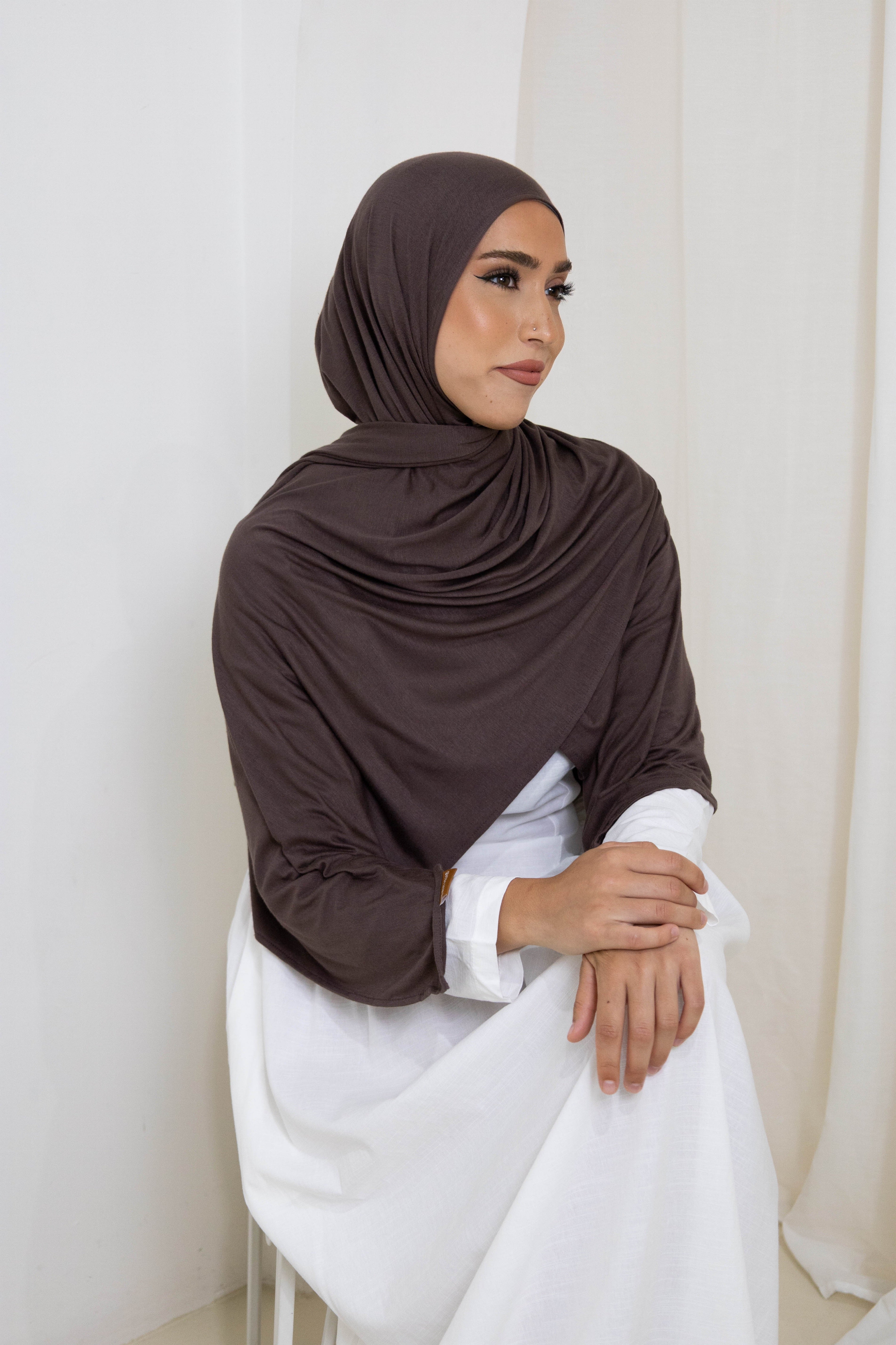 Jersey Hijab Expresso with Matching Cap