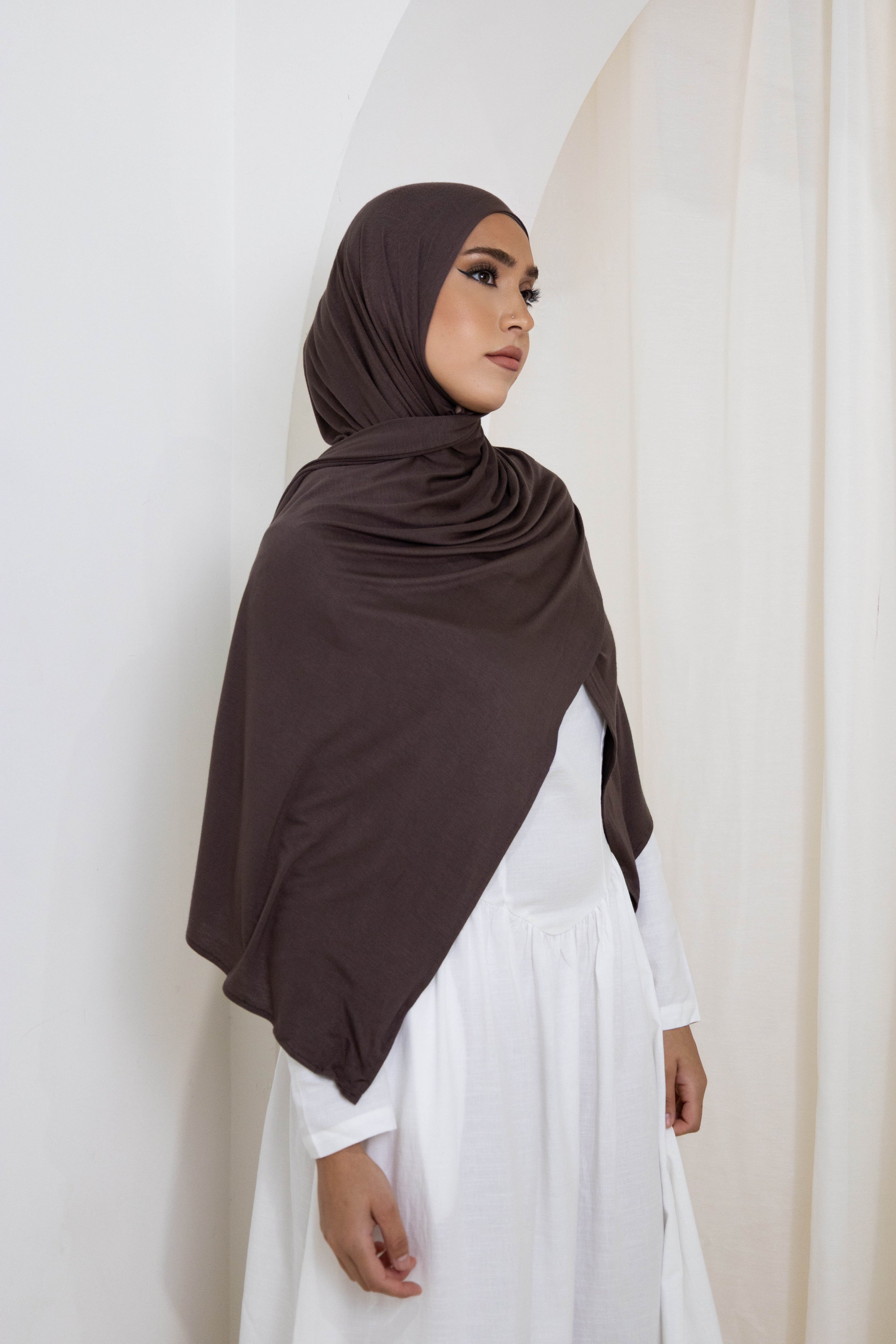 Jersey Hijab Expresso with Matching Cap