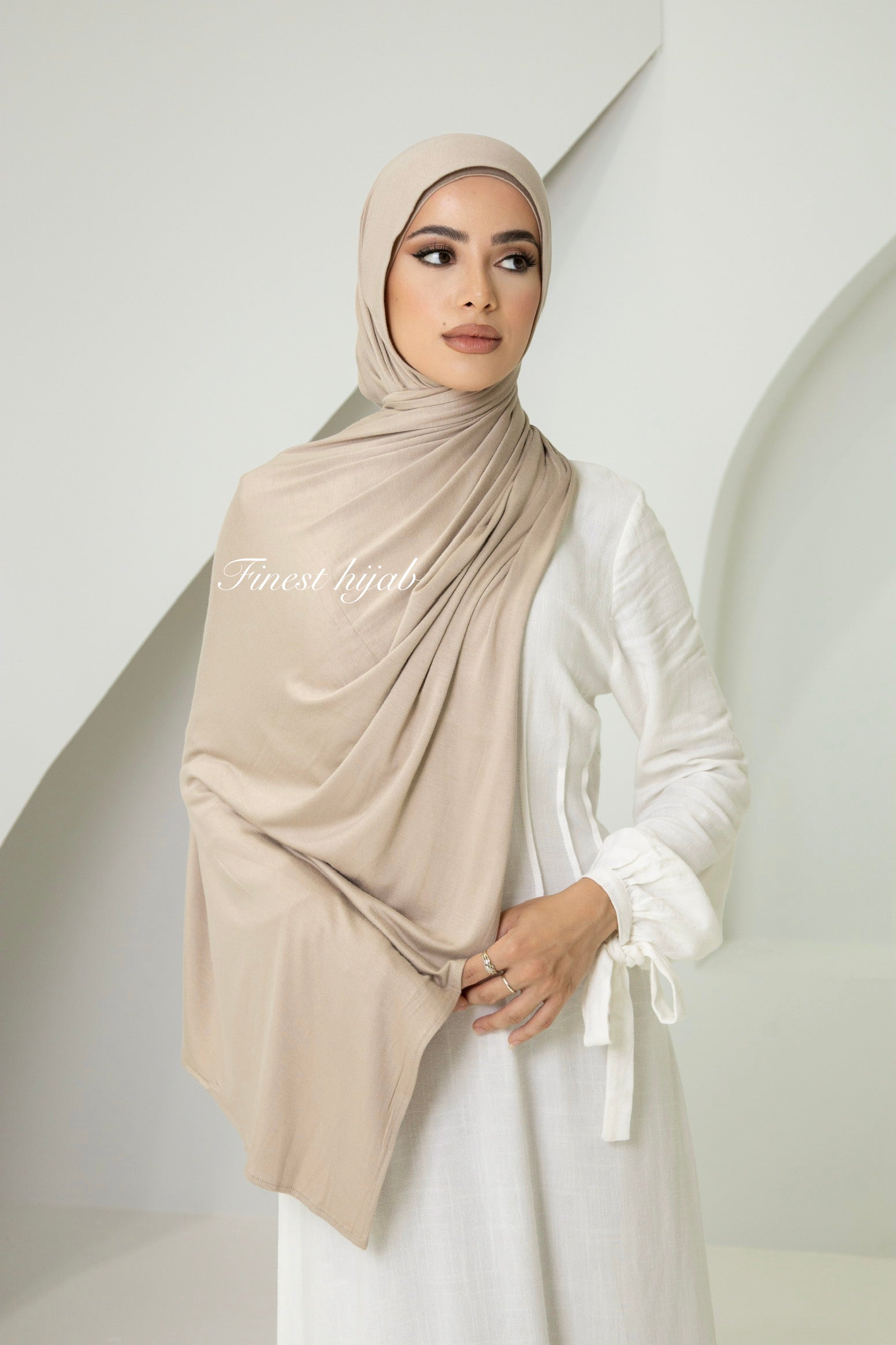 Jersey Hijab Stone with Matching Cap